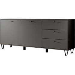 Meubella Dressoir Apula - Antraciet - 183 cm