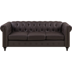 CHESTERFIELD - Chesterfield bank - Donkerbruin - Kunstleer