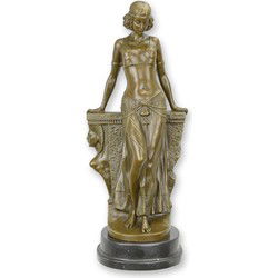 BRONZEN BEELD VAN EEN EGYPTISCHE DANSERES