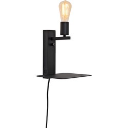 Wandlamp Florence - Zwart - 24x22x25cm