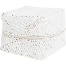 The Beaded Basket - White - L