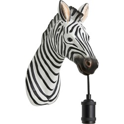Wandlamp Zebra - Zwart/Wit - 34.5x16x24.5cm