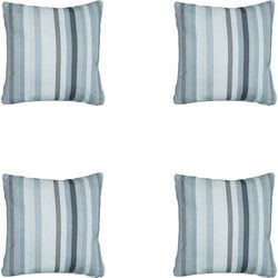 Madison -  Sierkussen Righe grey - Ca. 50x50 cm - Set van 4