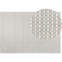 KILIS - Laagpolig vloerkleed - Lichtgrijs - 140 x 200 cm - Wol