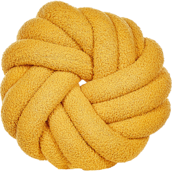 AKOLA - Sierkussen - Mosterdgeel - 31 x 31 cm - BouclÃ©
