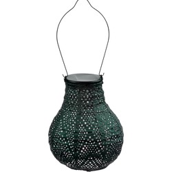 Solar lampion bulb ikat 16 cm groen - Lumiz