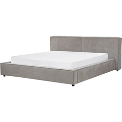 LINARDS - Bed - Grijs - 180 x 200 cm - Polyester