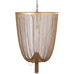 PTMD Solan Gold iron chains round hanging lamp L