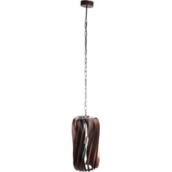 PTMD Hanglamp Tessa - 27x27x156 cm - Ijzer - Brons
