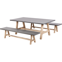 TONNARE - Tuinset 6-zits - Grijs - Beton
