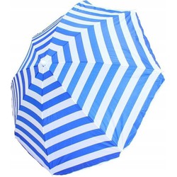 Strandparasols blauw/wit 165 cm - Parasols