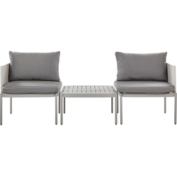 TERRACINA - Loungeset voor 2 - Lichtgrijs - Aluminium