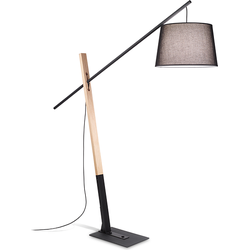 Ideal Lux - Eminent - Vloerlamp - Hout - E27 - Zwart