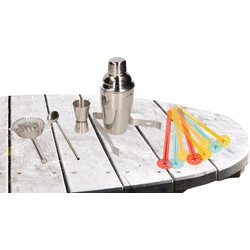 RVS cocktailshaker set 5-delig met extra stampers - Cocktailshakers