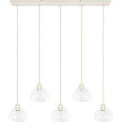 Light & Living - hanglamp - Bisho - beige - glas - grote eettafellamp - E27 - 2982243