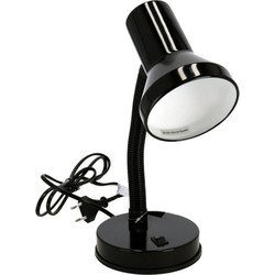 Staande bureaulamp zwart 13 x 10 x 30 cm verstelbare lamp verlichting - Bureaulampen