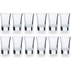 Cosy & Trendy Shotglazen - 12x stuks - glas - 35 ml - Shotjes - Shotglazen