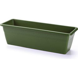 PlasticForte Plantenbak - groen - rechthoekig - 50x17x15 cm - bloembak - Plantenbakken