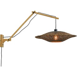 Wandlamp Bali - Bamboe/Zwart - 105x60x55cm