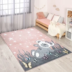 Playful Pals Kids Kinderkamer Roze vloerkleed - Beertje - 160 X 230 CM