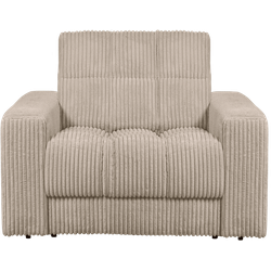 WOOOD Second Date Fauteuil - Grove Ribstof - Travertin