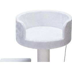 Krabmeubel pluche 50x50x92cm wit