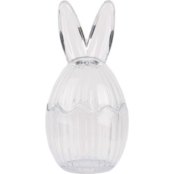 Clayre & Eef Glazen potje Ei Ø 8x17 cm Transparant Glas