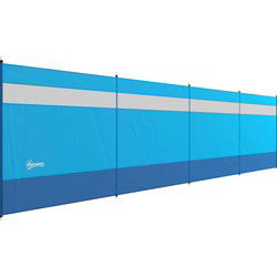 4goodz Windscherm met kijkvenster en draagtas, Stalen stangen, 725x140cm, Blauw