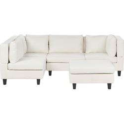 Beliani UNSTAD - Modulaire Sofa-Wit-Polyester