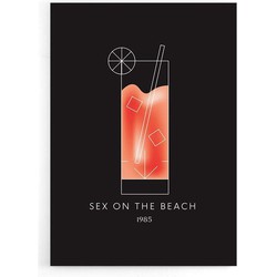 Sex On The Beach Cocktail - Walljar - Wanddecoratie - Poster