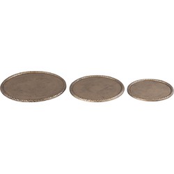 PTMD Schaal Fahdi - 25x25x2 cm - Aluminium - Messing