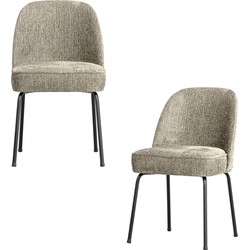 BePureHome Eetkamerstoelen Vogue - Velvet - Wheatfield - 82,5x50x57