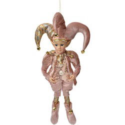 Clayre & Eef Decoratie Hanger Elf Roze Textiel