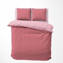 Nautica Percale Katoenen Seersucker Dekbedovertrekset - 240x200/220 - Darya Rood