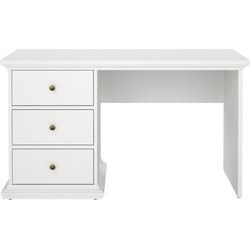 Bureau met 3 lades wit B130 cm  SOFIA