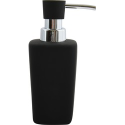 MSV Zeeppompje/dispenser - Haiti - keramiek - zwart - 6 x 15 cm - 240 ml - Zeeppompjes
