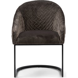 Riviera Maison Lincoln Dining Armchair, velvet III, anthracite