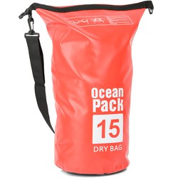 Decopatent® Waterdichte Tas - Dry bag - 15L - Ocean Pack - Dry Sack - Survival Outdoor Rugzak - Drybags - Boottas - Zeiltas - Rood