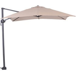 Hawaii parasol S - 250x250 cm - carbon black - ecru