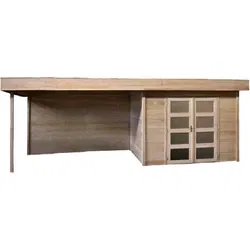 Hillhout vuren tuinhuis bosuil, 700 x 300 cm