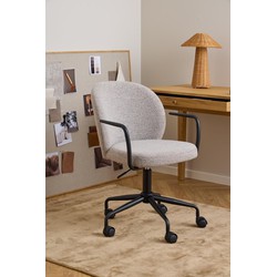 Bureaustoel Beige Stof - Zithoogte 55cm - Santiago