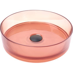 Beliani TOLOSA - Wastafel-Transparant-Solid surface (geen glas)