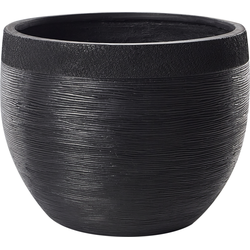 ZAKROS - Bloempot - Zwart - 50 cm - Klei-vezelmengsel