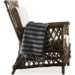 Marquis fauteuil in grijs rotan.