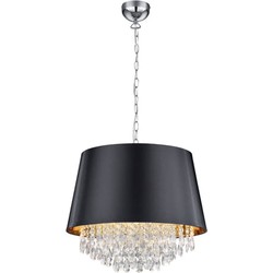 Moderne Hanglamp  Loreley - Metaal - Chroom