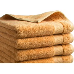 DoubleDry Handdoek Hotel Collectie - 6 stuks - 50x100 - oker geel