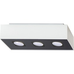 Plafondlamp minimalistisch mono wit zwart