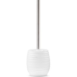 Wc-borstel met witte houder van polyresin 37,5 cm - Toiletborstels