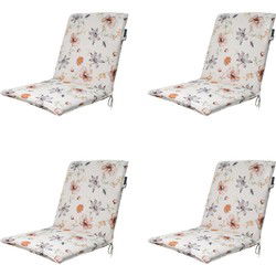 Madison -  Stapelstoelkussen Florina natural - Ca. 97x49 cm - Set van 4