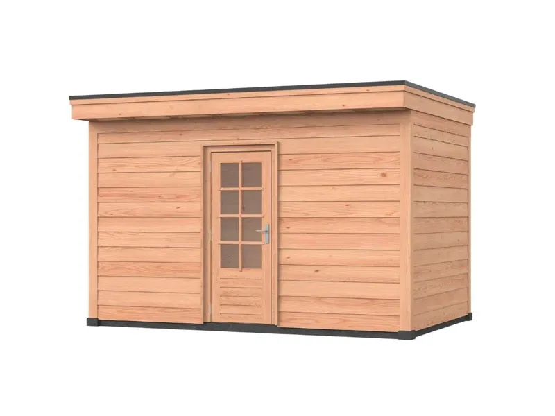 Douglas DIY overkapping, 400 x 250, met schuur en achterwand, Westwood - 